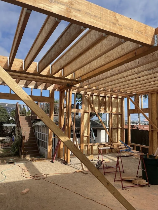 Reconstruction crew working on a residential interior